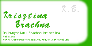 krisztina brachna business card